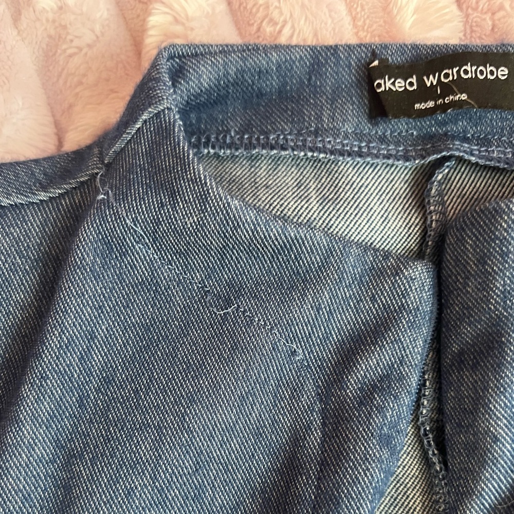 🫶 Naked Wardrobe Denim Look Bodysuit Romper | Large | Pre-Loved & Priced to Move - Picture 4 of 11